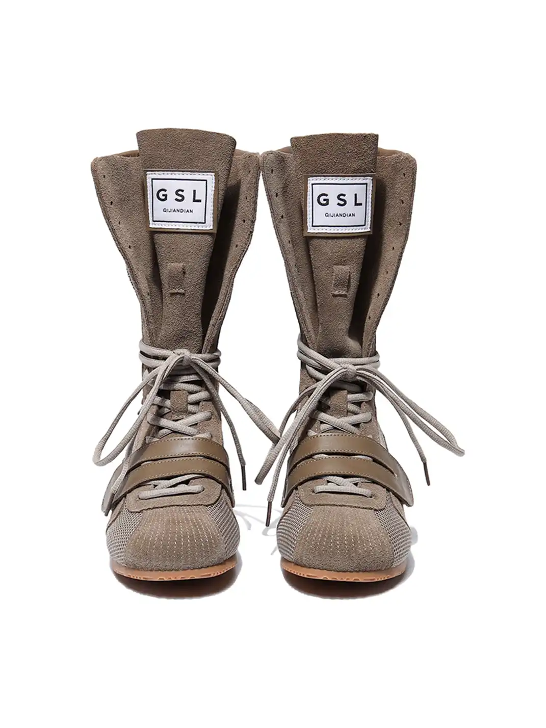 GSL | "Knockout Pro2.0" Hybrid Velcro Boxing Trainer Boots-Khaki
