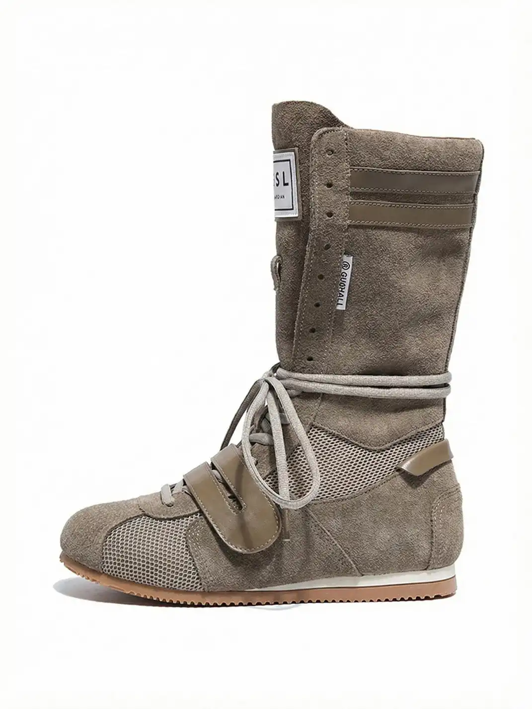 GSL | "Knockout Pro2.0" Hybrid Velcro Boxing Trainer Boots-Khaki