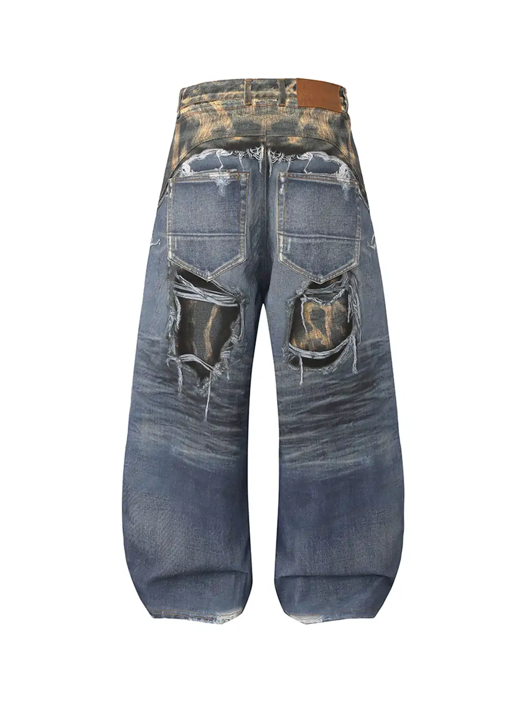 DND4DES | Ripped Leopard Print Baggy Jeans