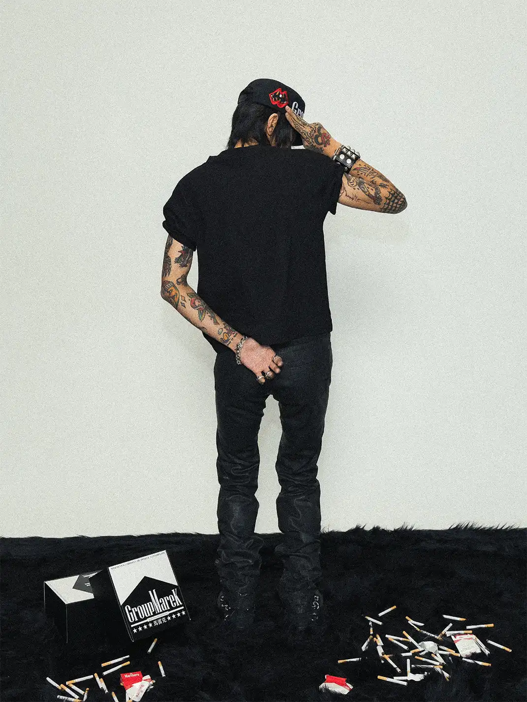 GMK | Ripped Wax Skinny Jeans
