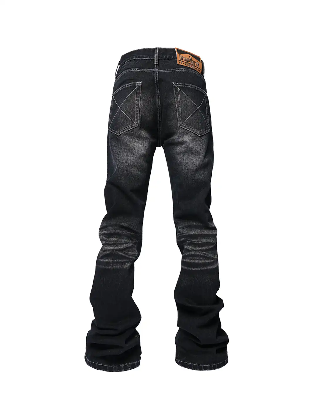 GMK | Distressed Bell Bottom Jeans - Black