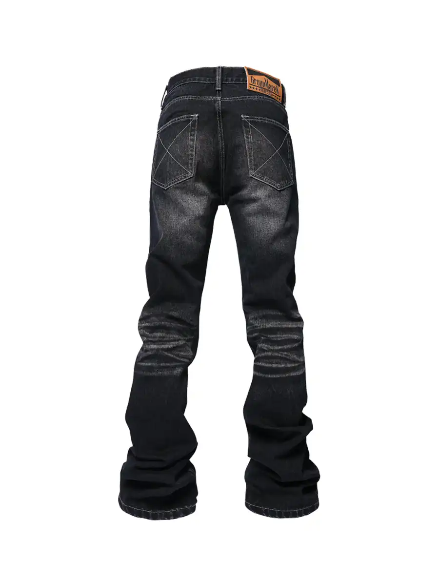 GMK | Distressed Bell Bottom Jeans - Black - 4