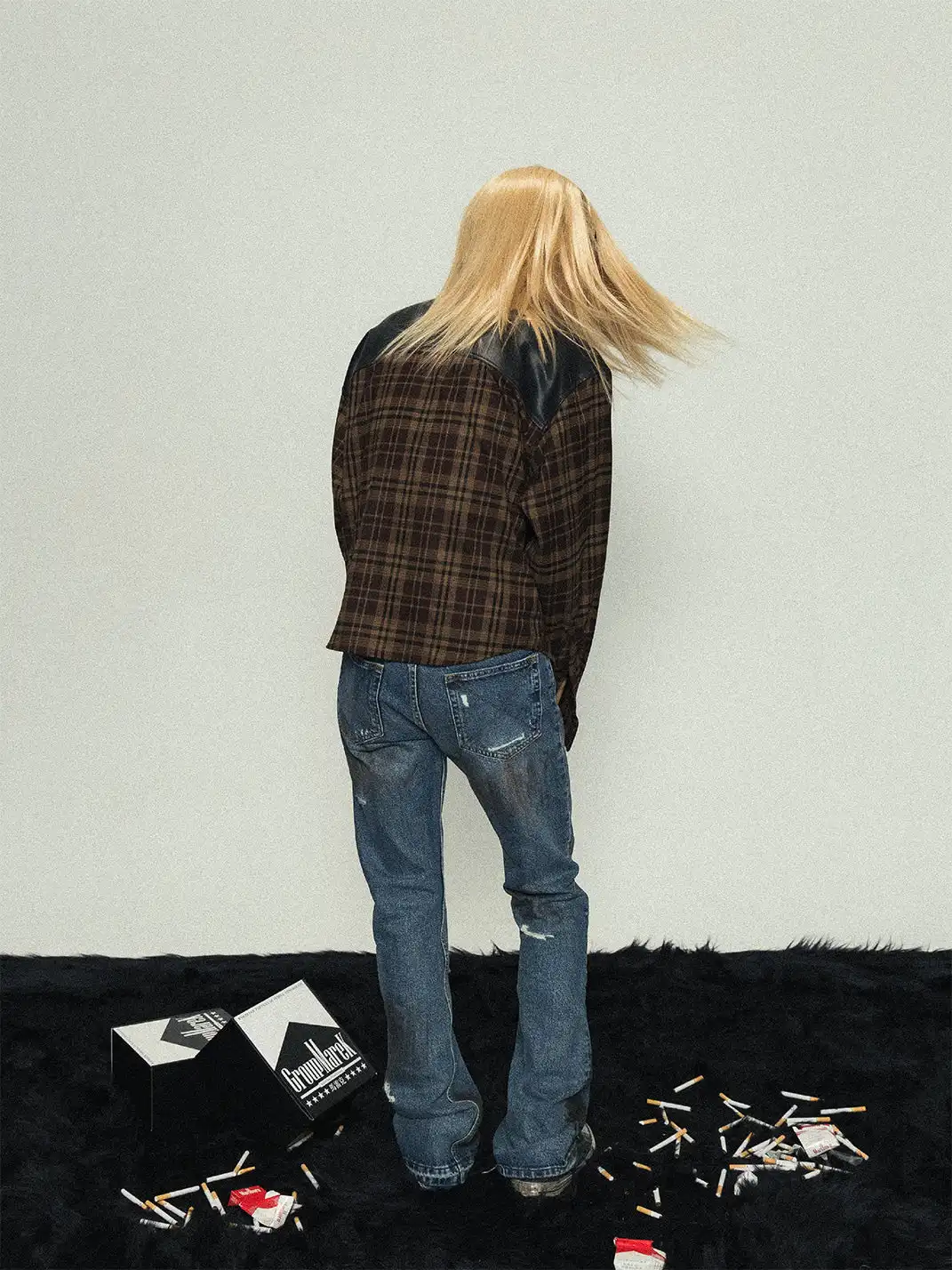 GMK | Distressed Bell Bottom Jeans - Denim Blue