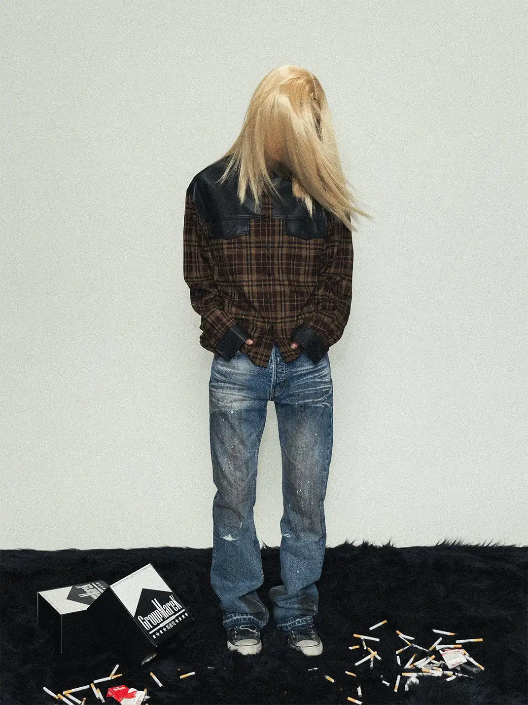 GMK | Distressed Bell Bottom Jeans - Denim Blue