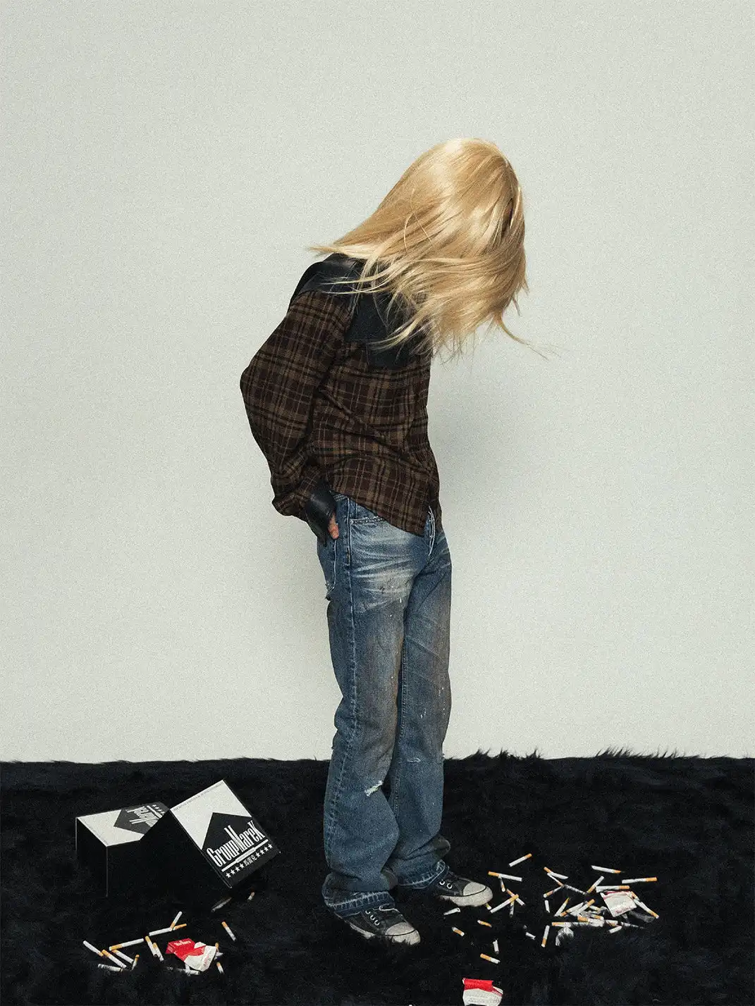 GMK | Distressed Bell Bottom Jeans - Denim Blue