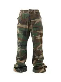 GMK | Zippered Camo Bell Bottom Pants
