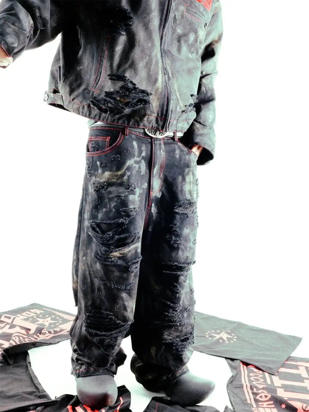 GMK | Destructed Rip Baggy Jeans
