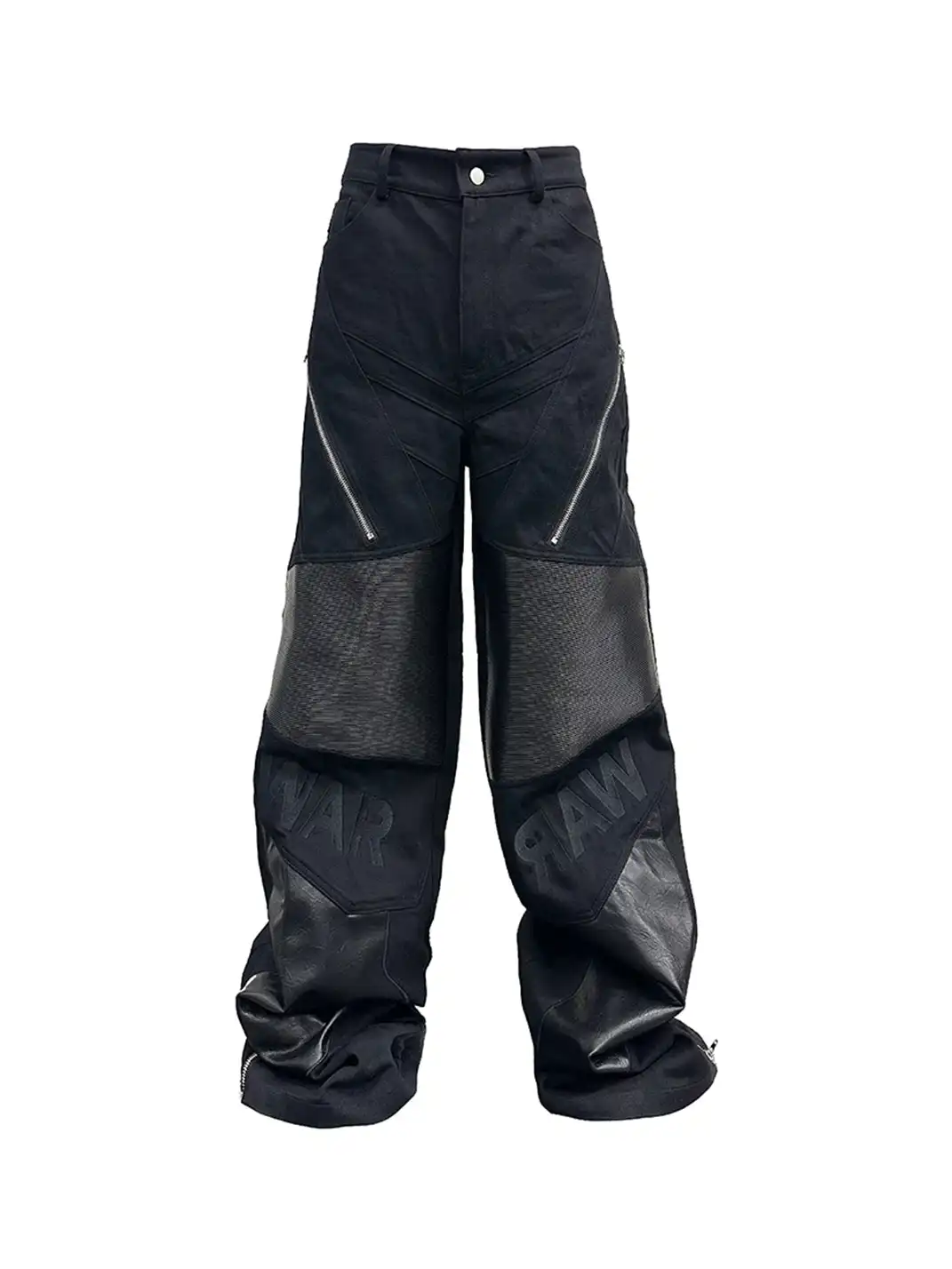 GMK | Leather Patching Biker Jeans
