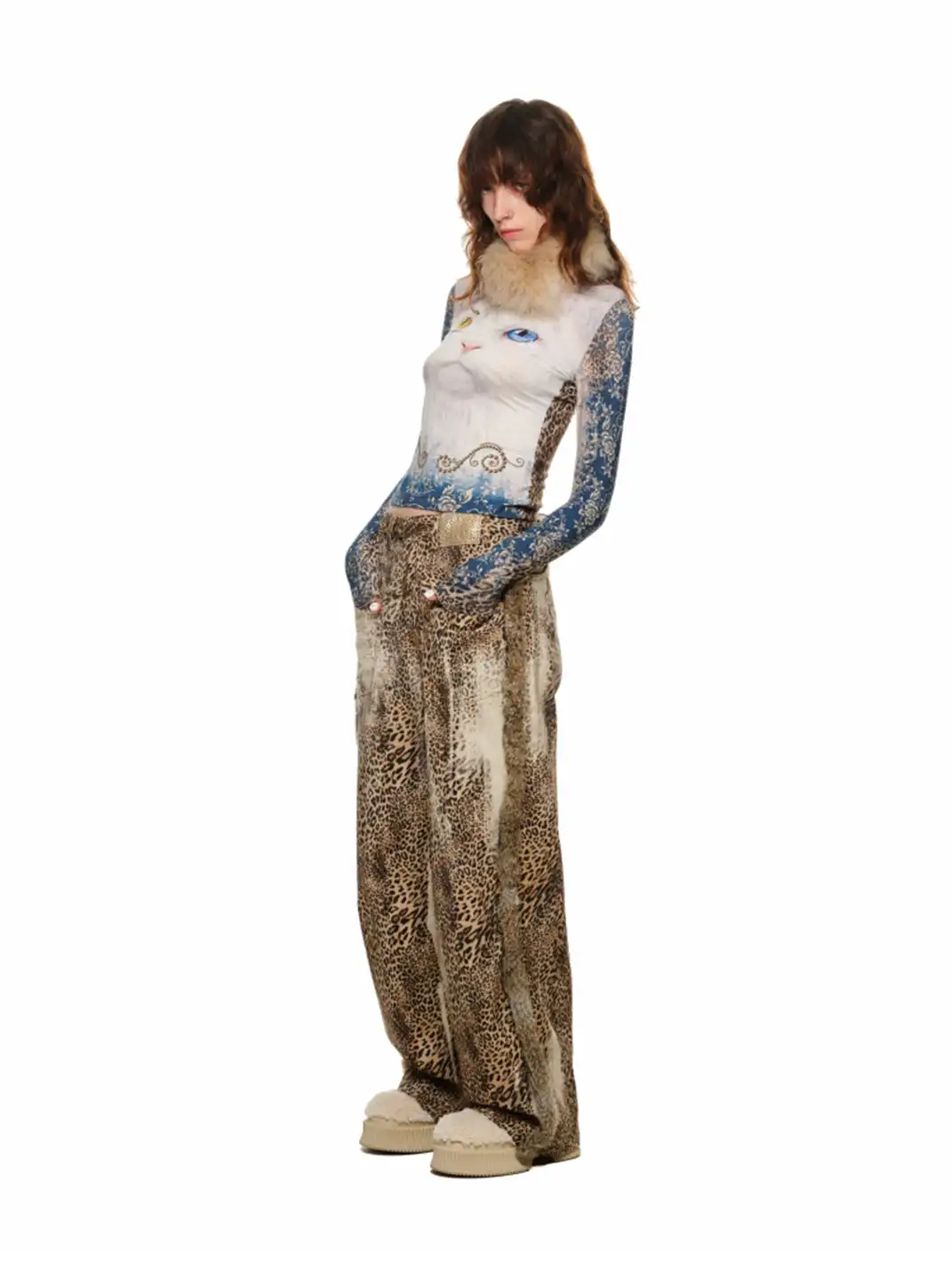 1 JINN STUDIO | Distressed Leopard Fur Set