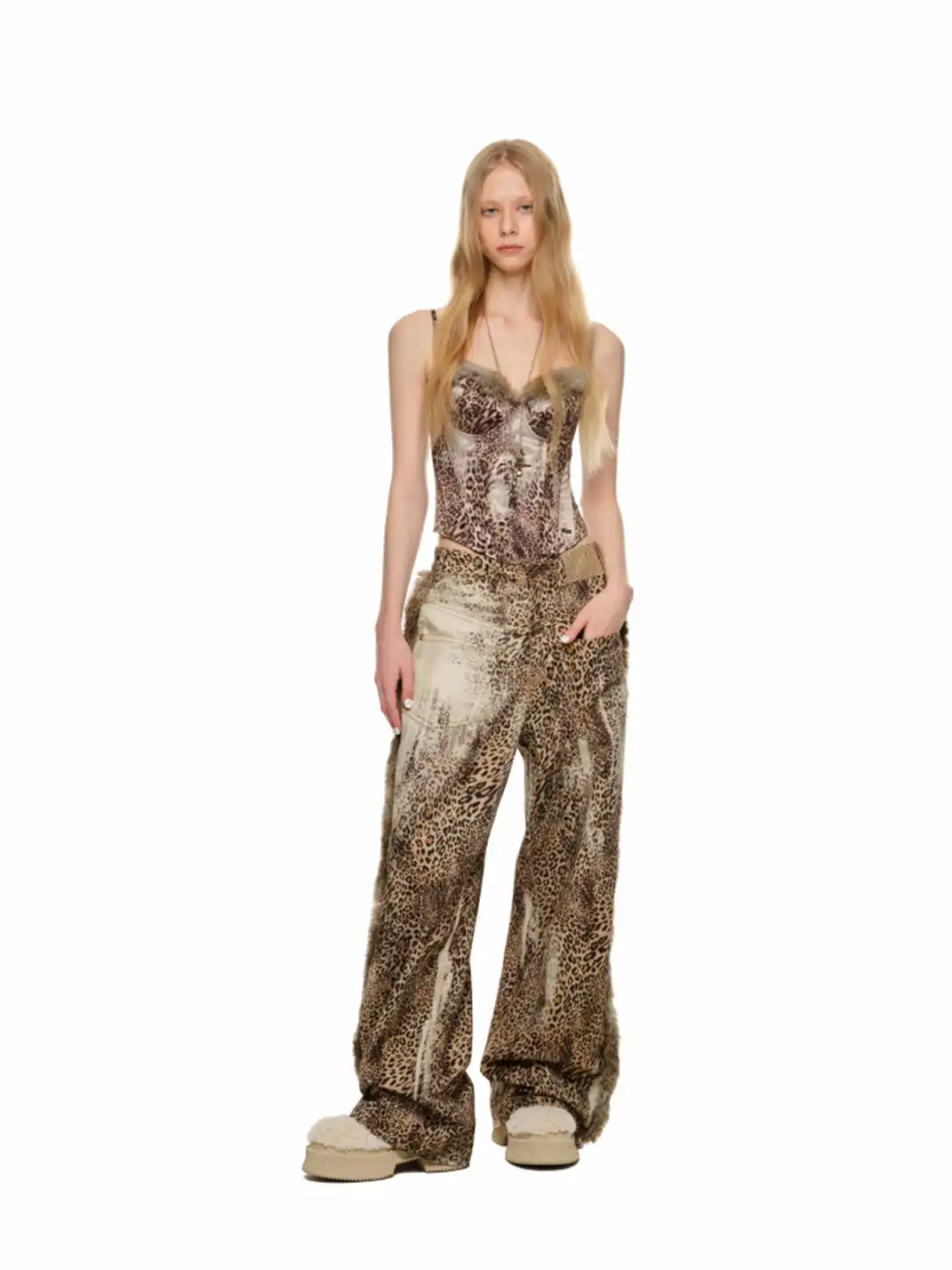 1 JINN STUDIO | Distressed Leopard Fur Set