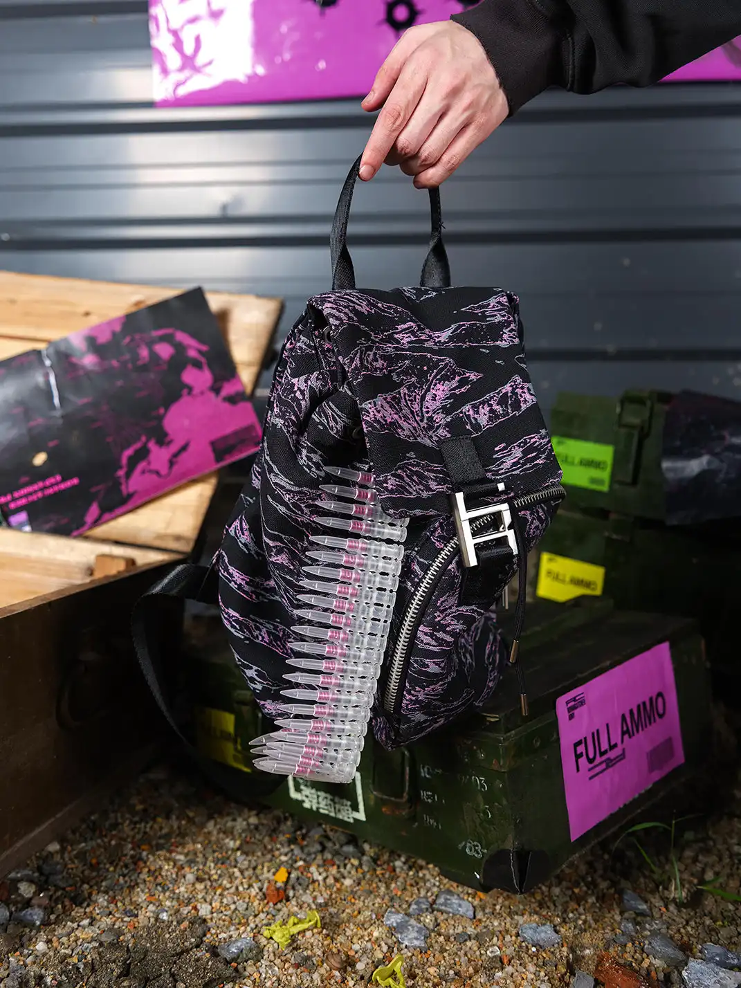 ROMAN CATCHER | "OVER LOADED" Tiger Camo Backpack - Pink