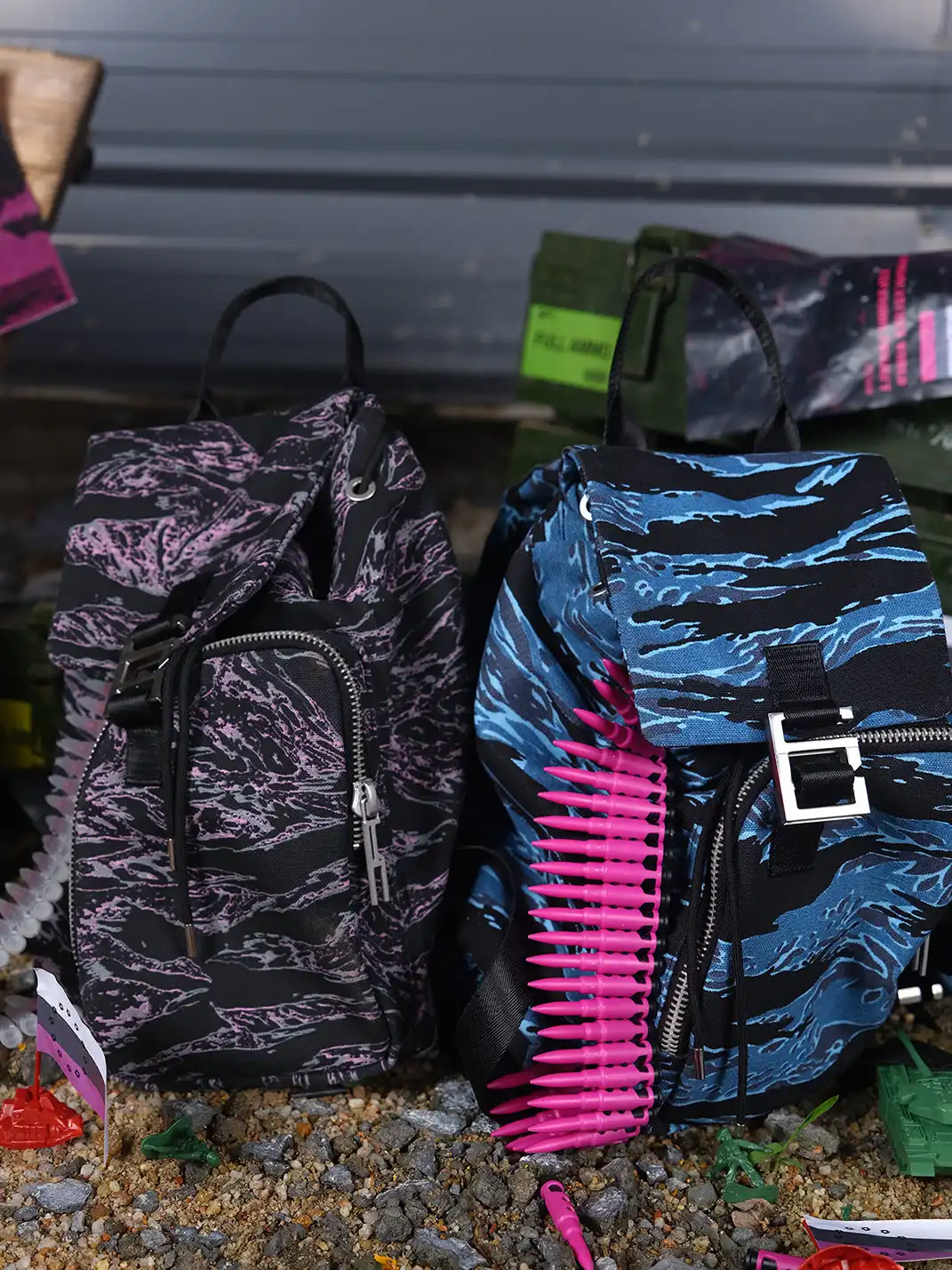 ROMAN CATCHER | "OVER LOADED" Tiger Camo Backpack - Pink