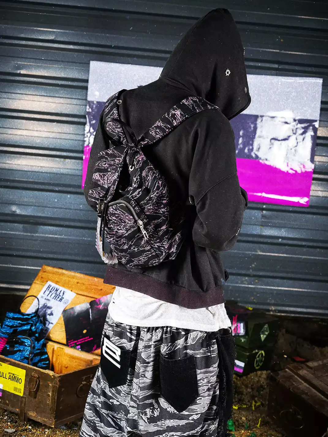ROMAN CATCHER | "OVER LOADED" Tiger Camo Backpack - Pink