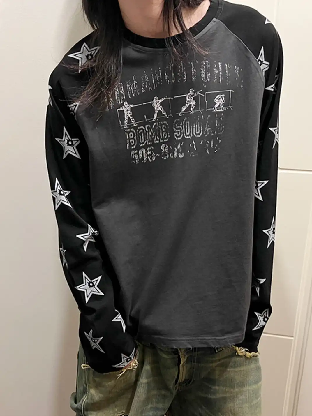 ROMAN CATCHER | "BULLET STAR" Color Block Long Sleeve