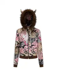 HUDIEGONGZHU | Animal Print Devil Horn Set