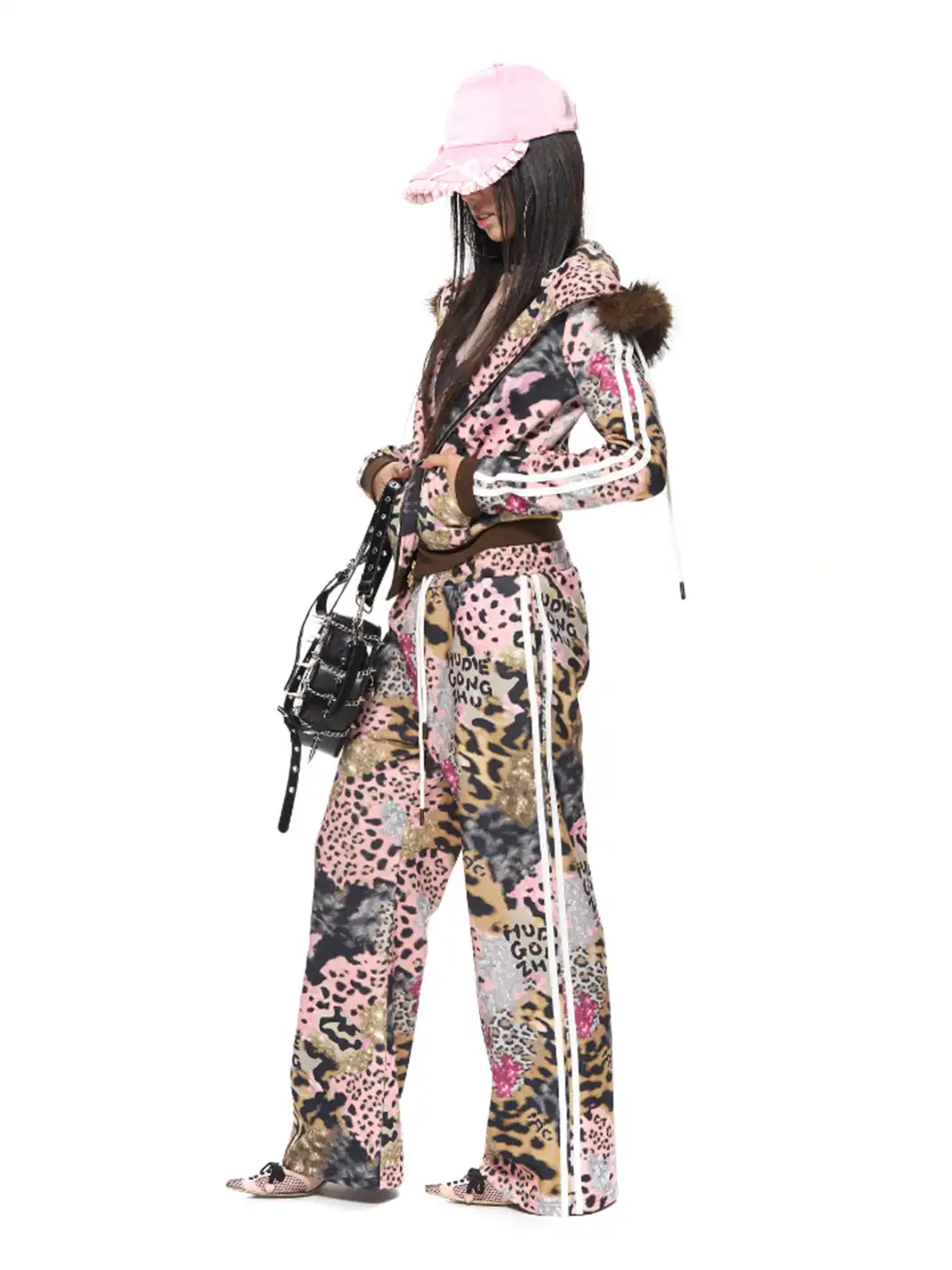 HUDIEGONGZHU | Animal Print Devil Horn Set