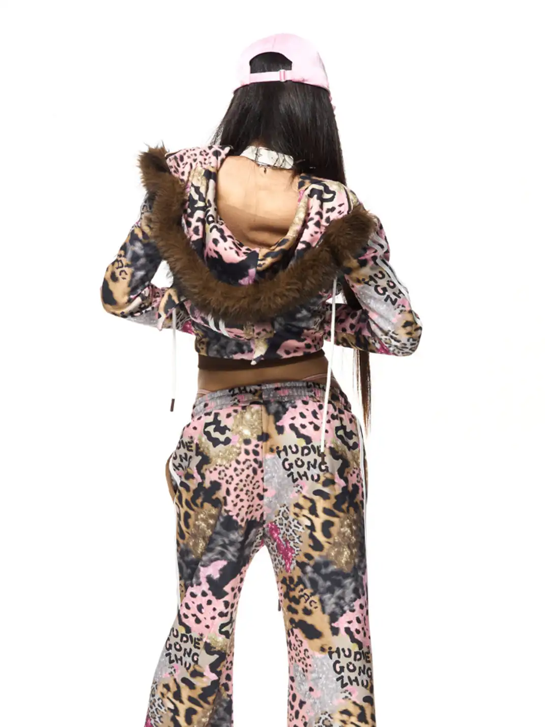 HUDIEGONGZHU | Animal Print Devil Horn Set