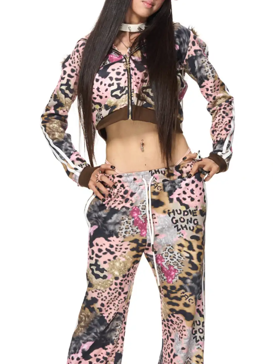 HUDIEGONGZHU | Animal Print Devil Horn Set - 4
