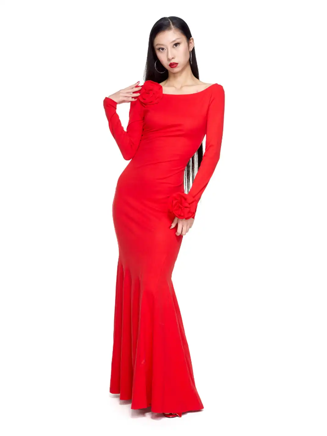 HUDIEGONGZHU | Rversible Crimson Dress