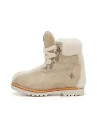 LE LOSANGE | "MOHAWK" Fleece Work Boots-Beige