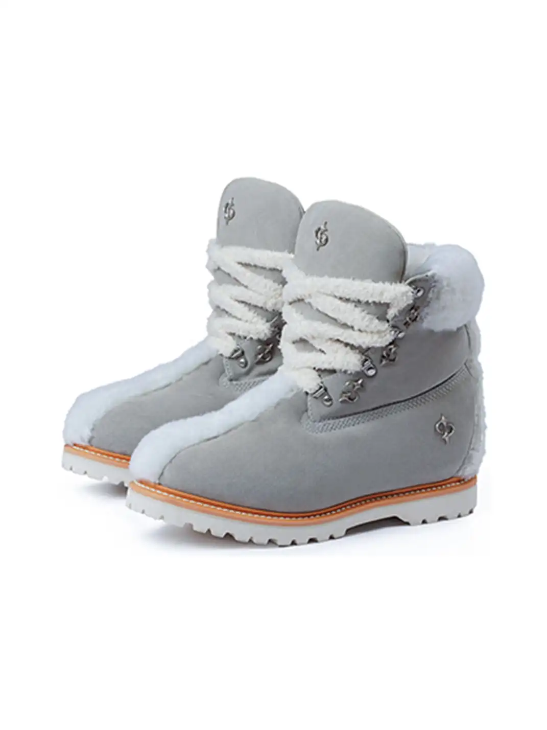LE LOSANGE | "MOHAWK" Fleece Work Boots-Blue Grey