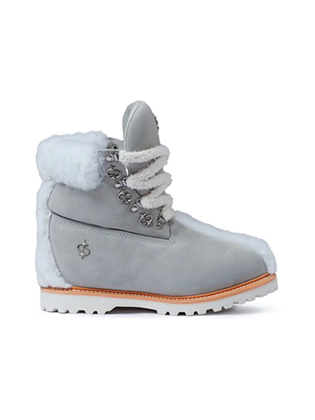 LE LOSANGE | "MOHAWK" Fleece Work Boots-Blue Grey