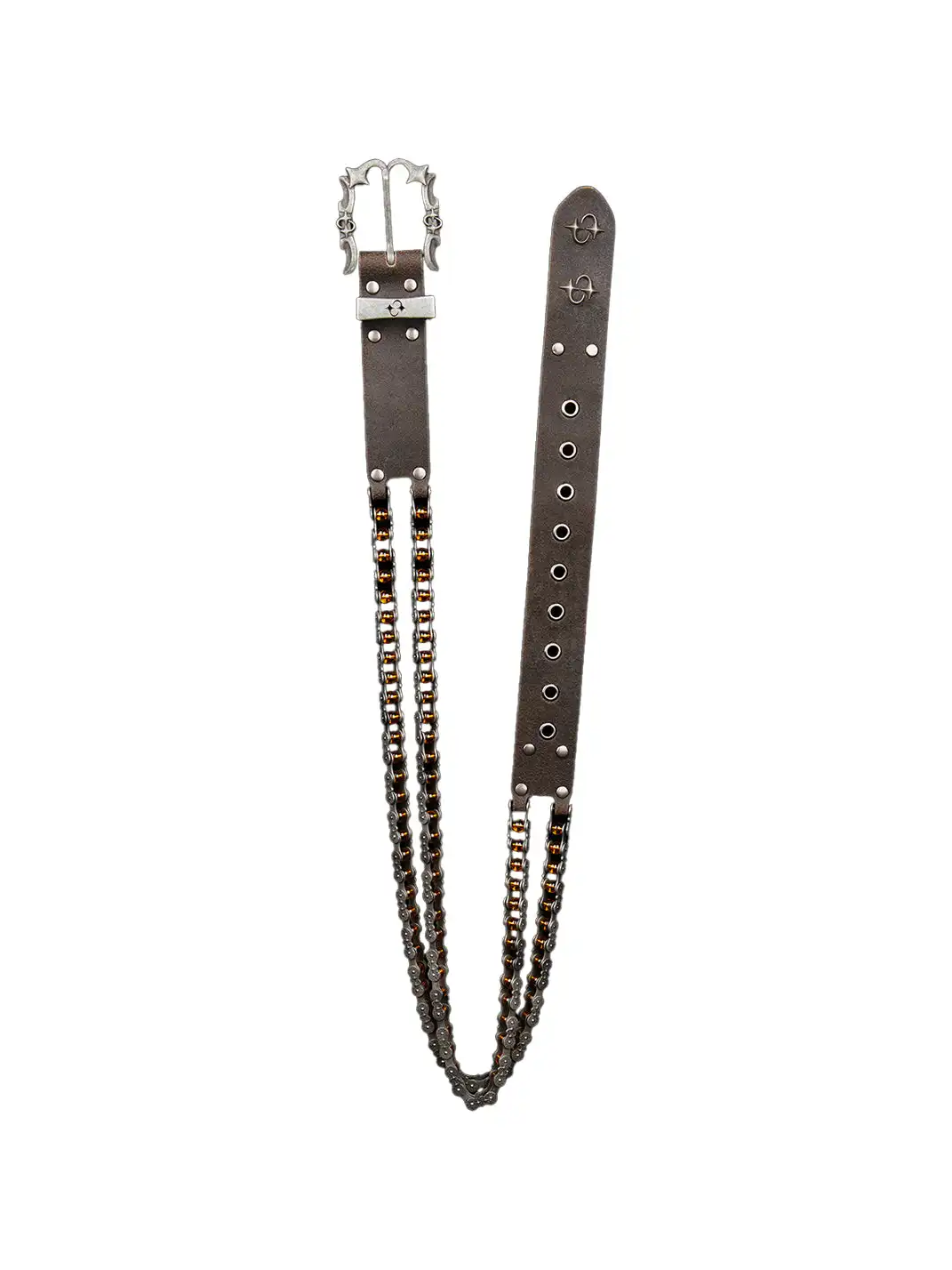LE LOSANGE | "BIKER CHAIN" Rivet Leather Belt