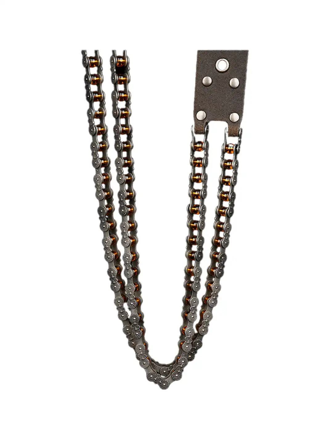 LE LOSANGE | "BIKER CHAIN" Rivet Leather Belt