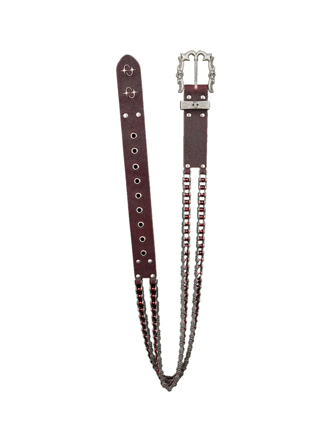 LE LOSANGE | "BIKER CHAIN" Rivet Leather Belt