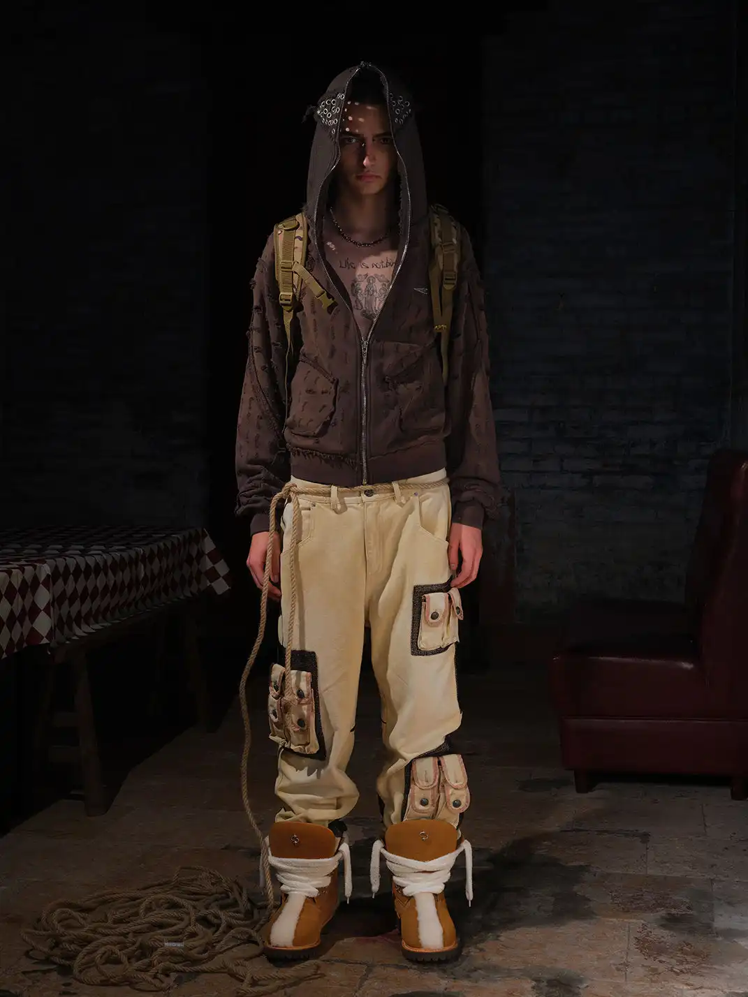 LE LOSANGE | Utility Cargo Canvas Pants