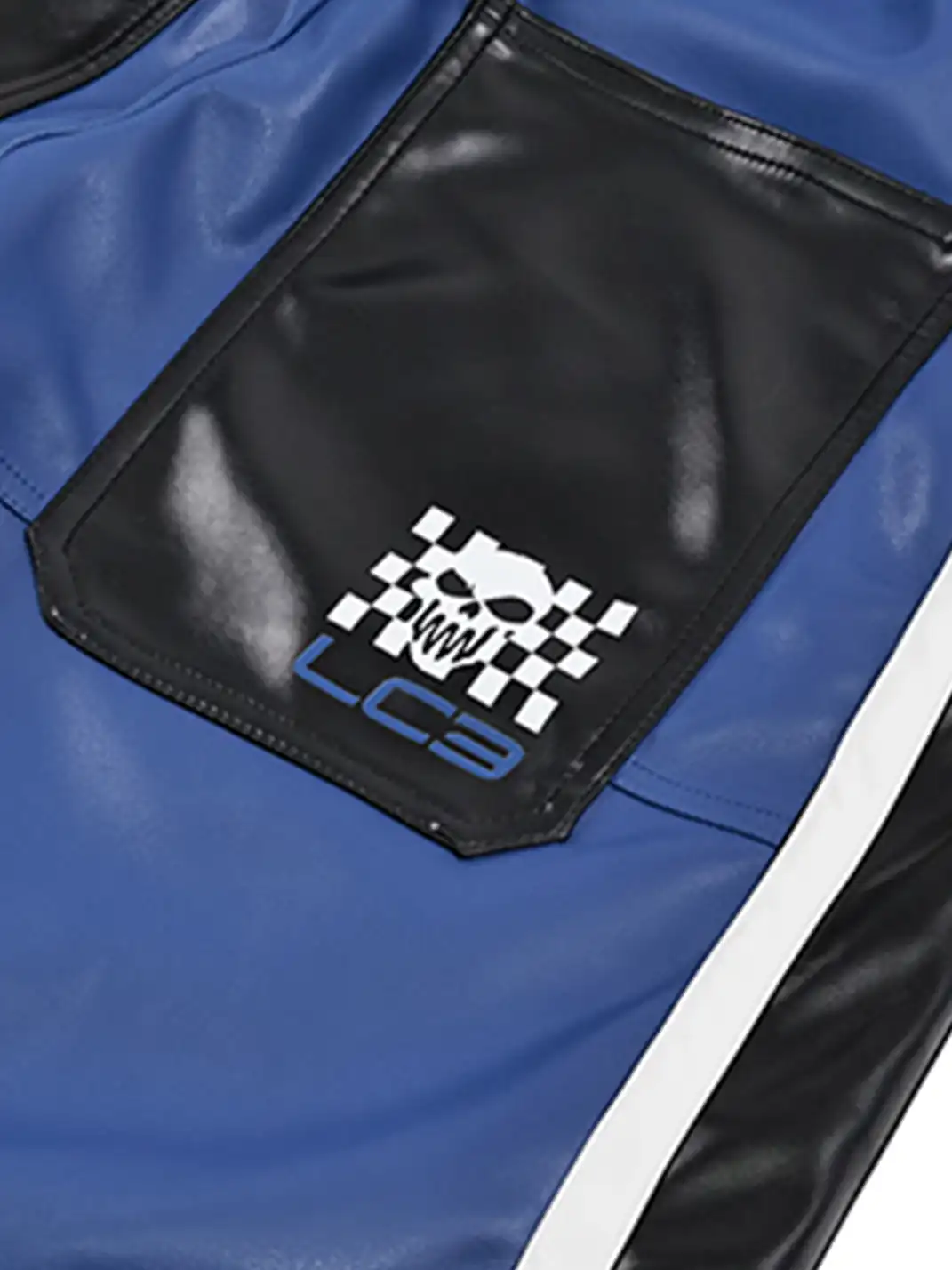 LCE | Color Block Racing Leather Pants