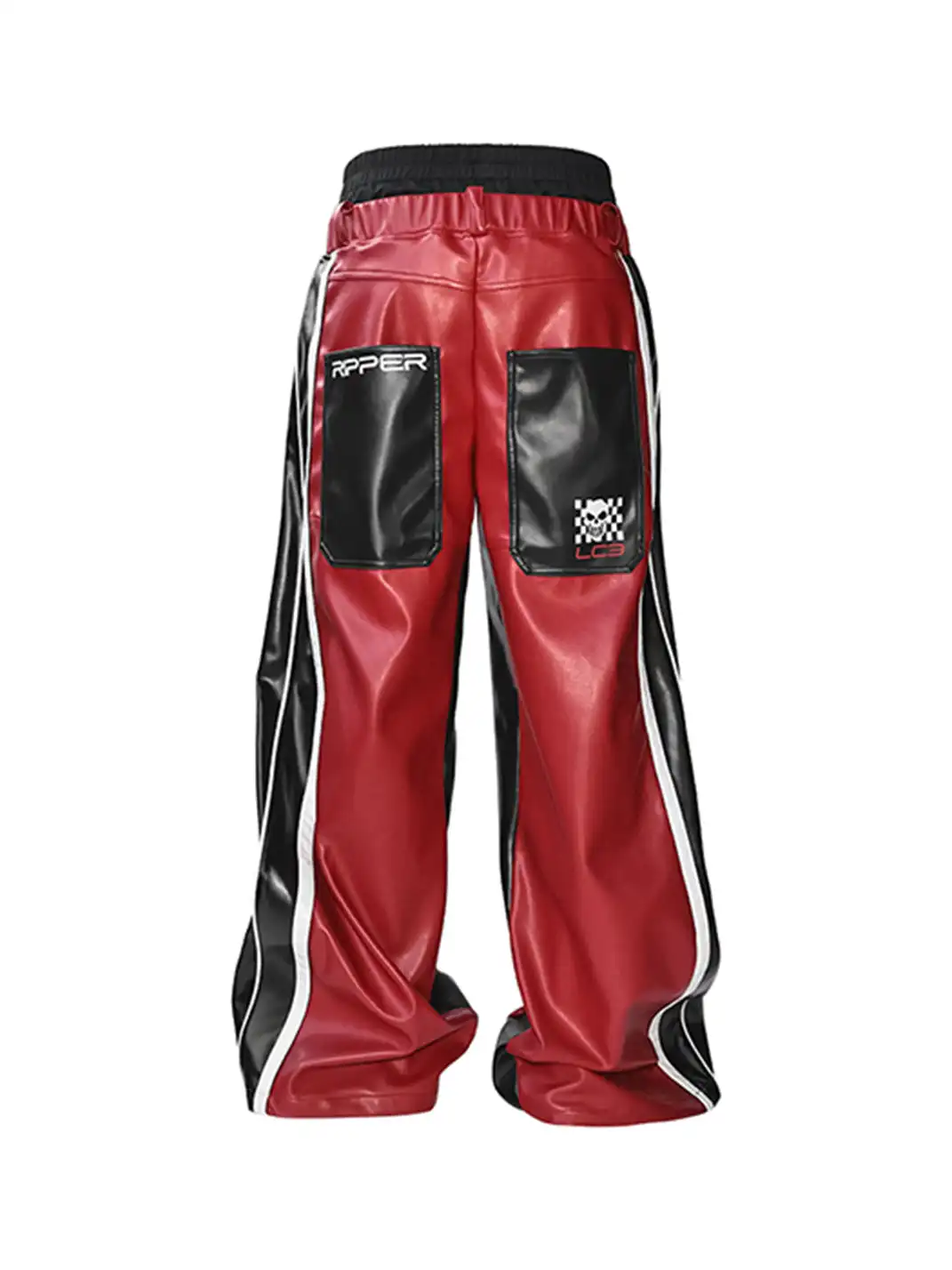LCE | Color Block Racing Leather Pants