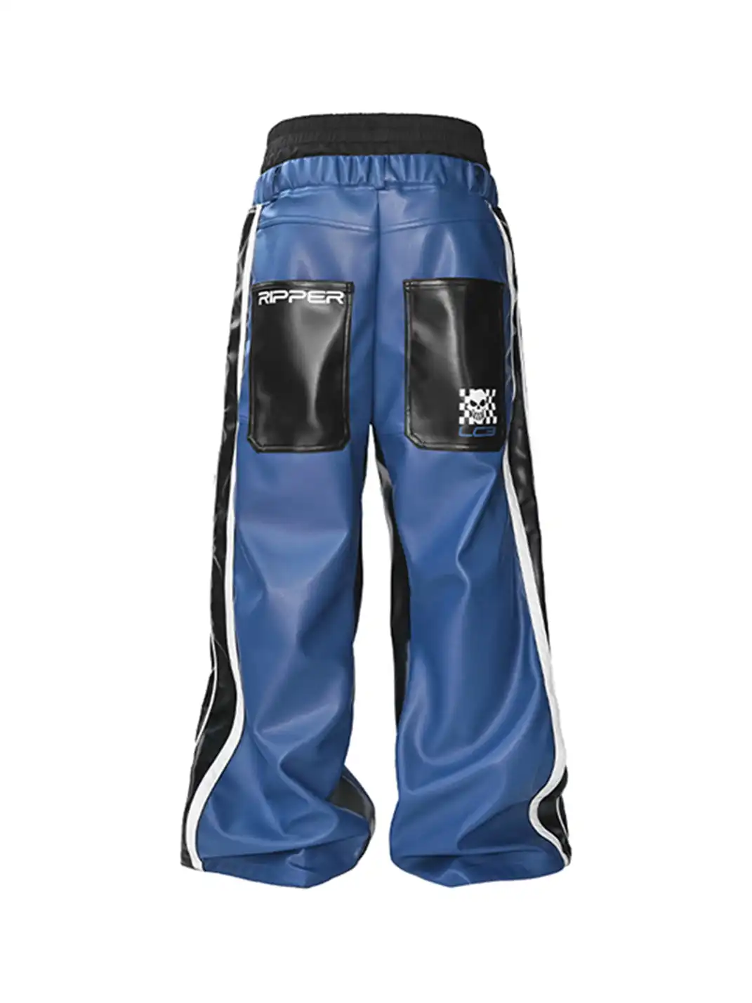 LCE | Color Block Racing Leather Pants
