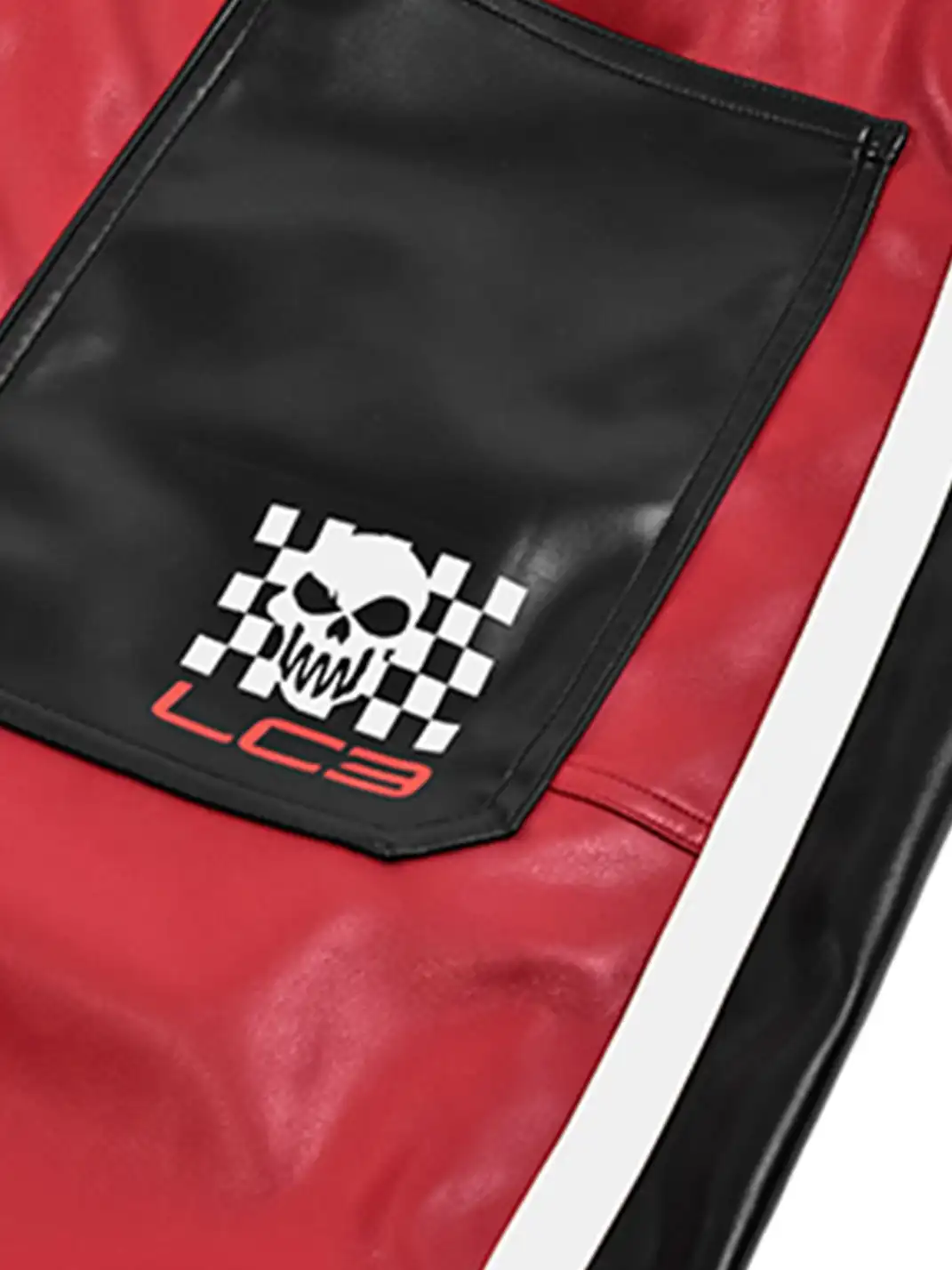 LCE | Color Block Racing Leather Pants