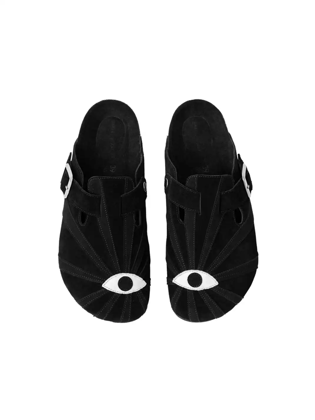 SYMBOLS OF LIGHT | "EYES OF LIGHT" Birkenstocks - Black