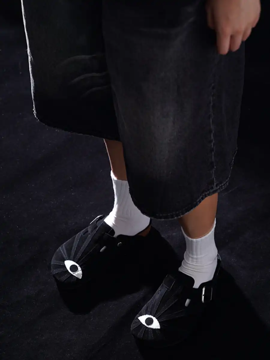 SYMBOLS OF LIGHT | "EYES OF LIGHT" Birkenstocks - Black - 4