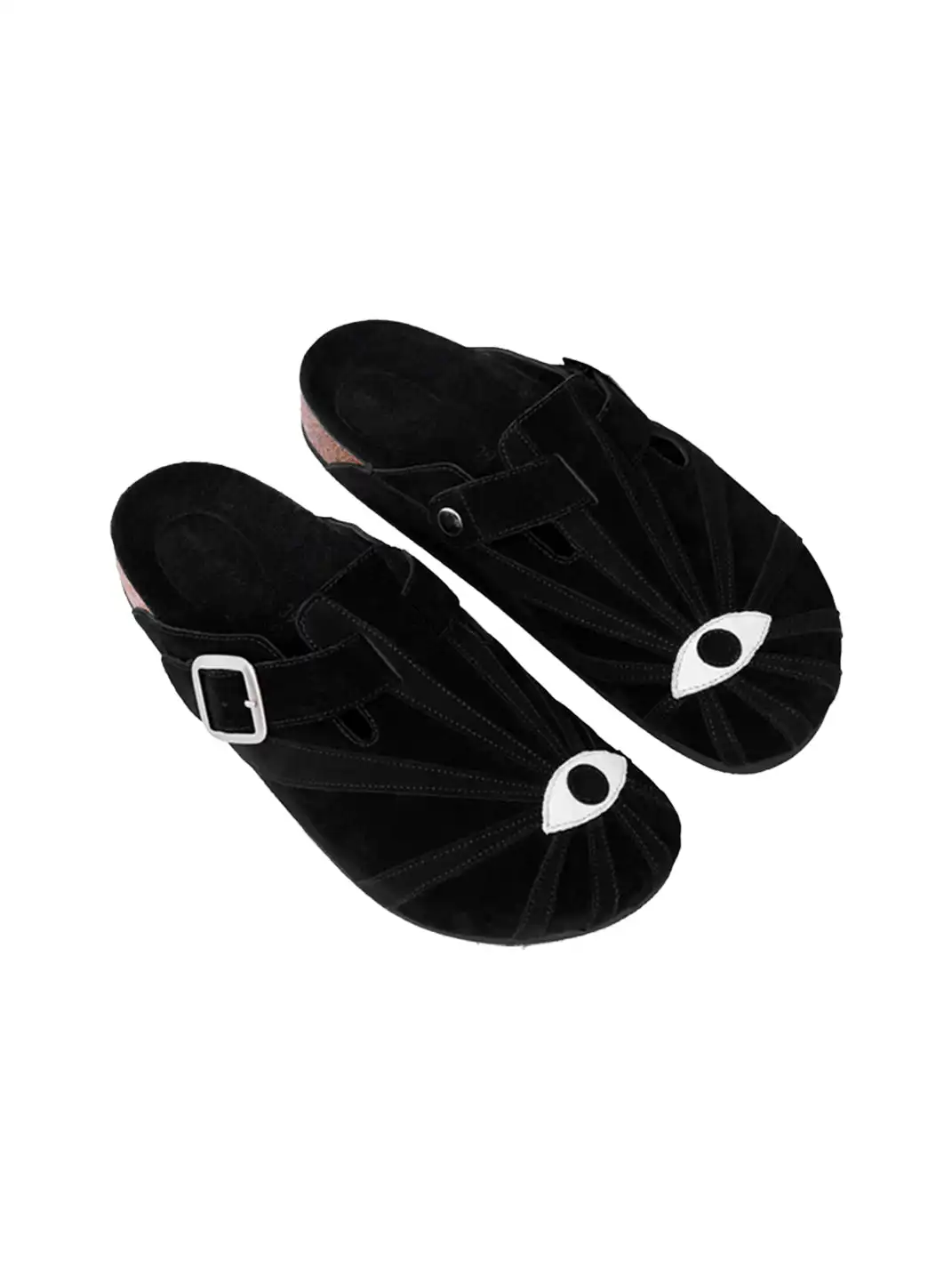 SYMBOLS OF LIGHT | "EYES OF LIGHT" Birkenstocks - Black