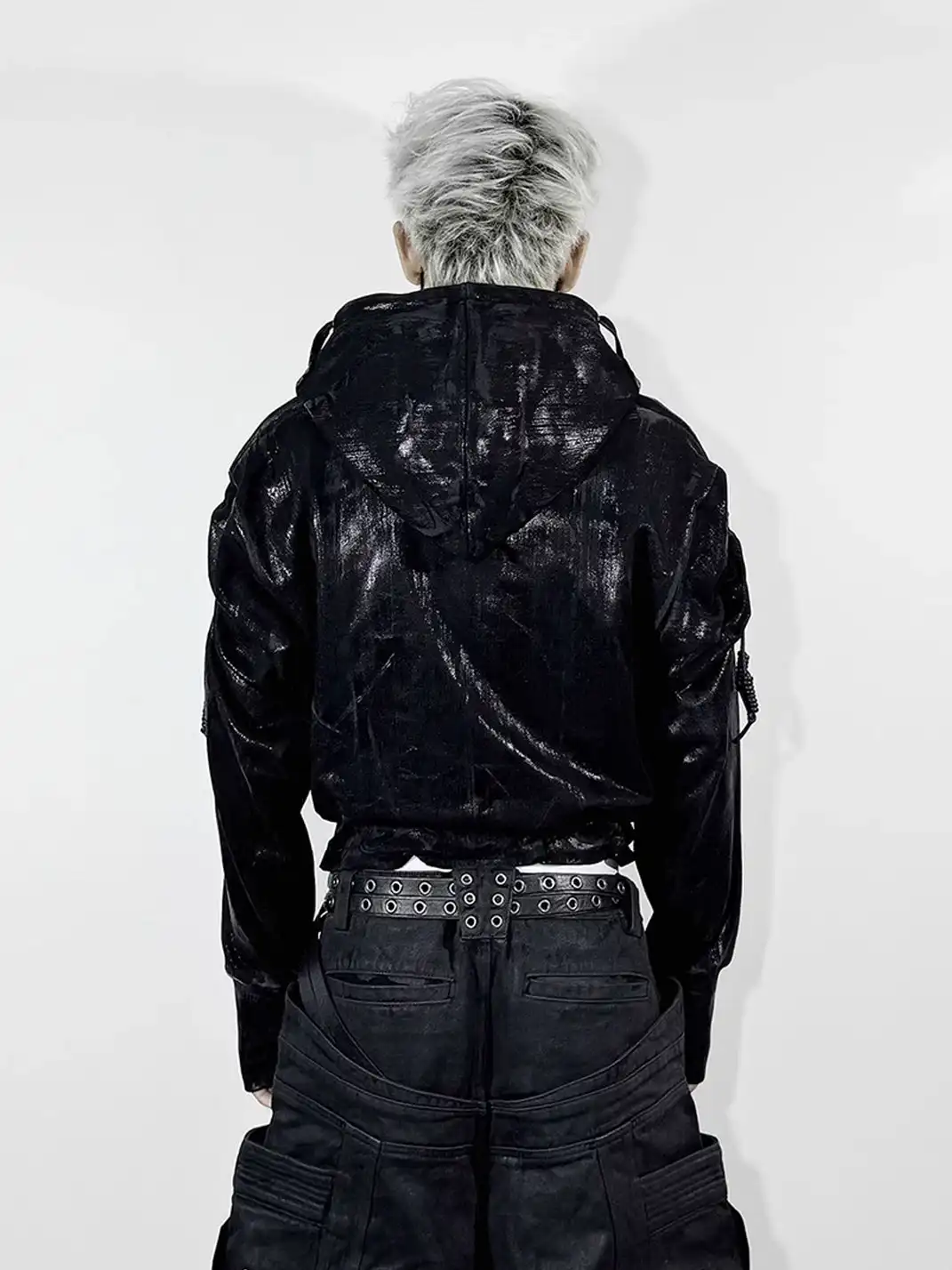 ATA NOTHINGNESS | Waxed Wrinkle Sleeves Jacket