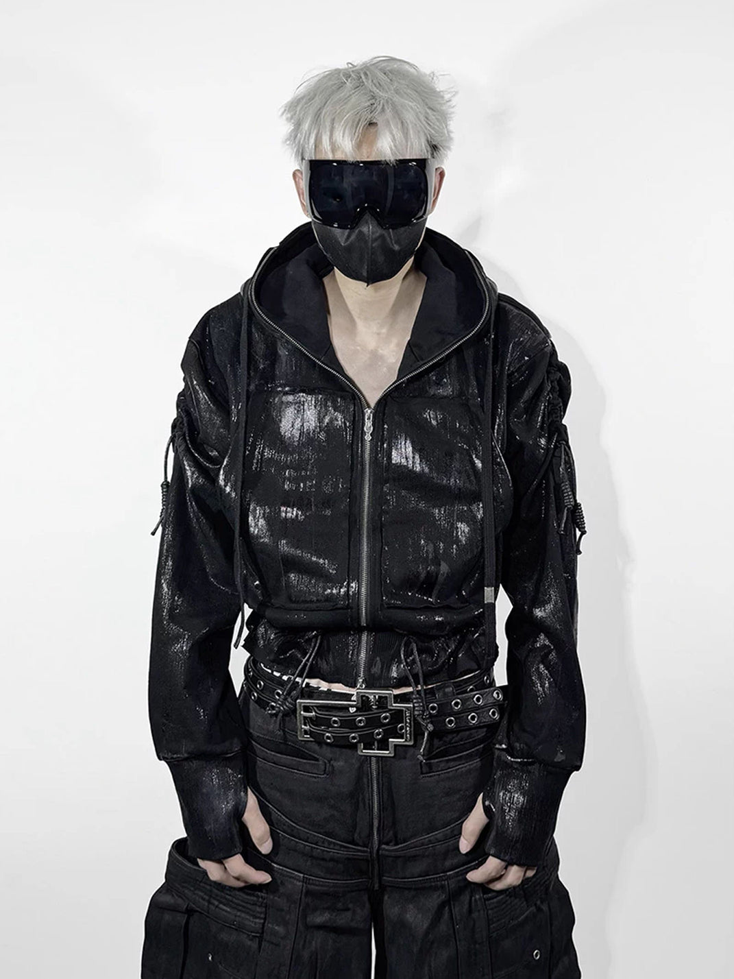 ATA NOTHINGNESS | Waxed Wrinkle Sleeves Jacket | PSYLOS1