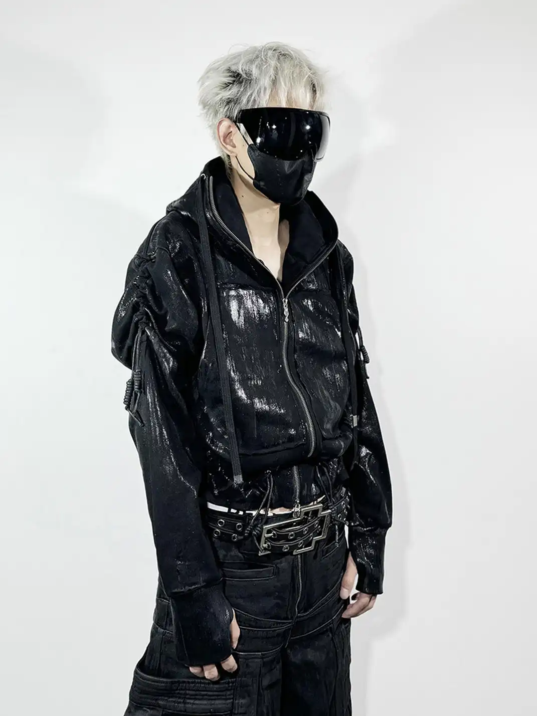 ATA NOTHINGNESS | Waxed Wrinkle Sleeves Jacket