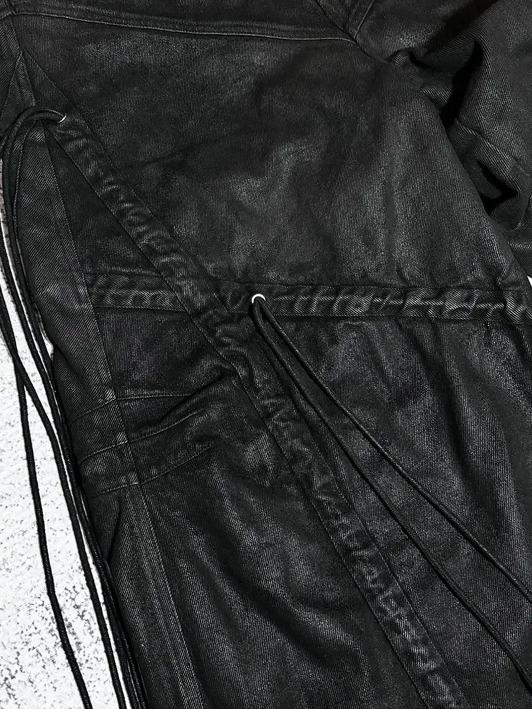 ATA NOTHINGNESS | Waxed Draw String Baggy Pants