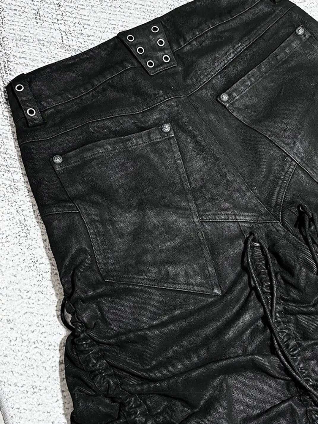 ATA NOTHINGNESS | Waxed Draw String Baggy Pants