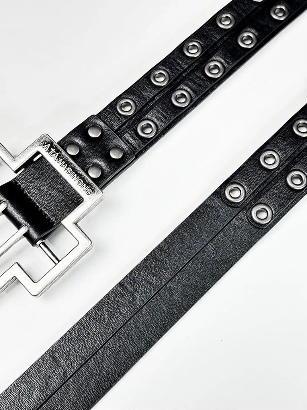 ATA NOTHINGNESS | Cross Leather Belt