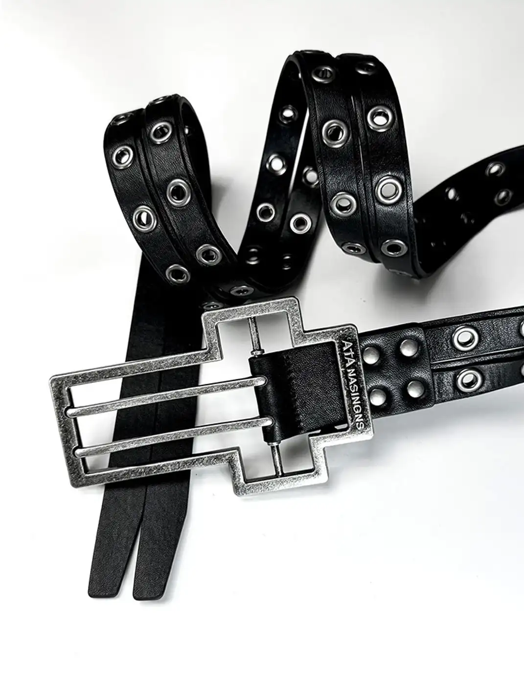 ATA NOTHINGNESS | Cross Leather Belt