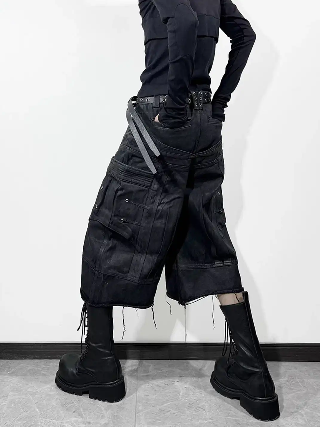 ATA NOTHINGNESS | Waxed Utility 3/4 Shorts