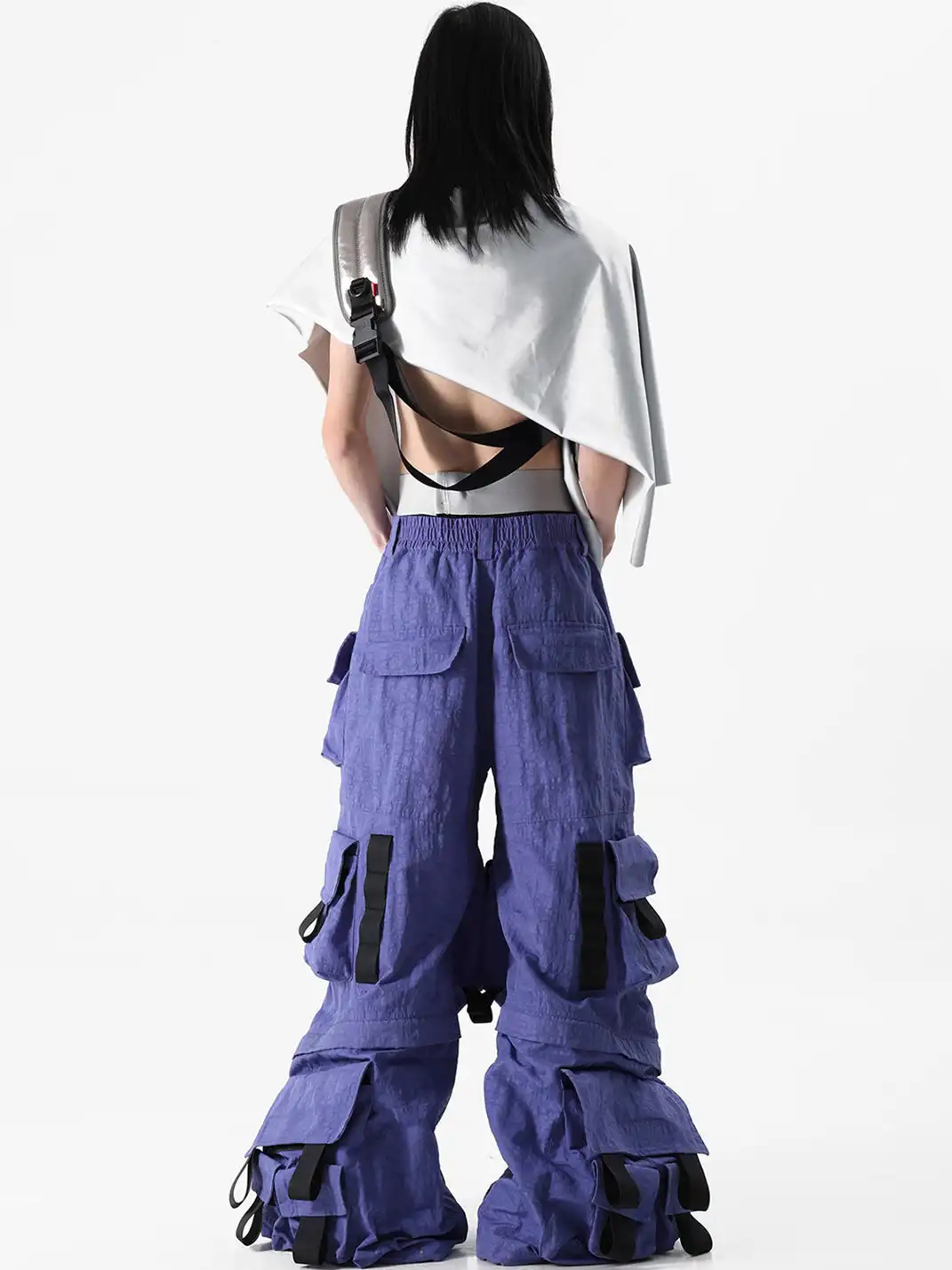 VANGUARDIA | Detachable Nylon Baggy Utility Pants