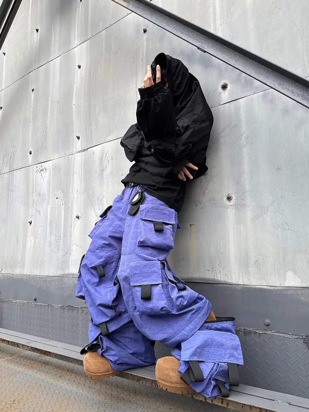 VANGUARDIA | Detachable Nylon Baggy Utility Pants