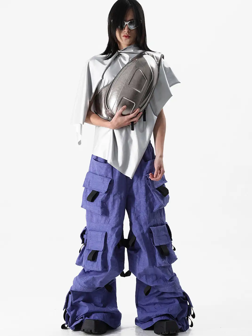 VANGUARDIA | Detachable Nylon Baggy Utility Pants