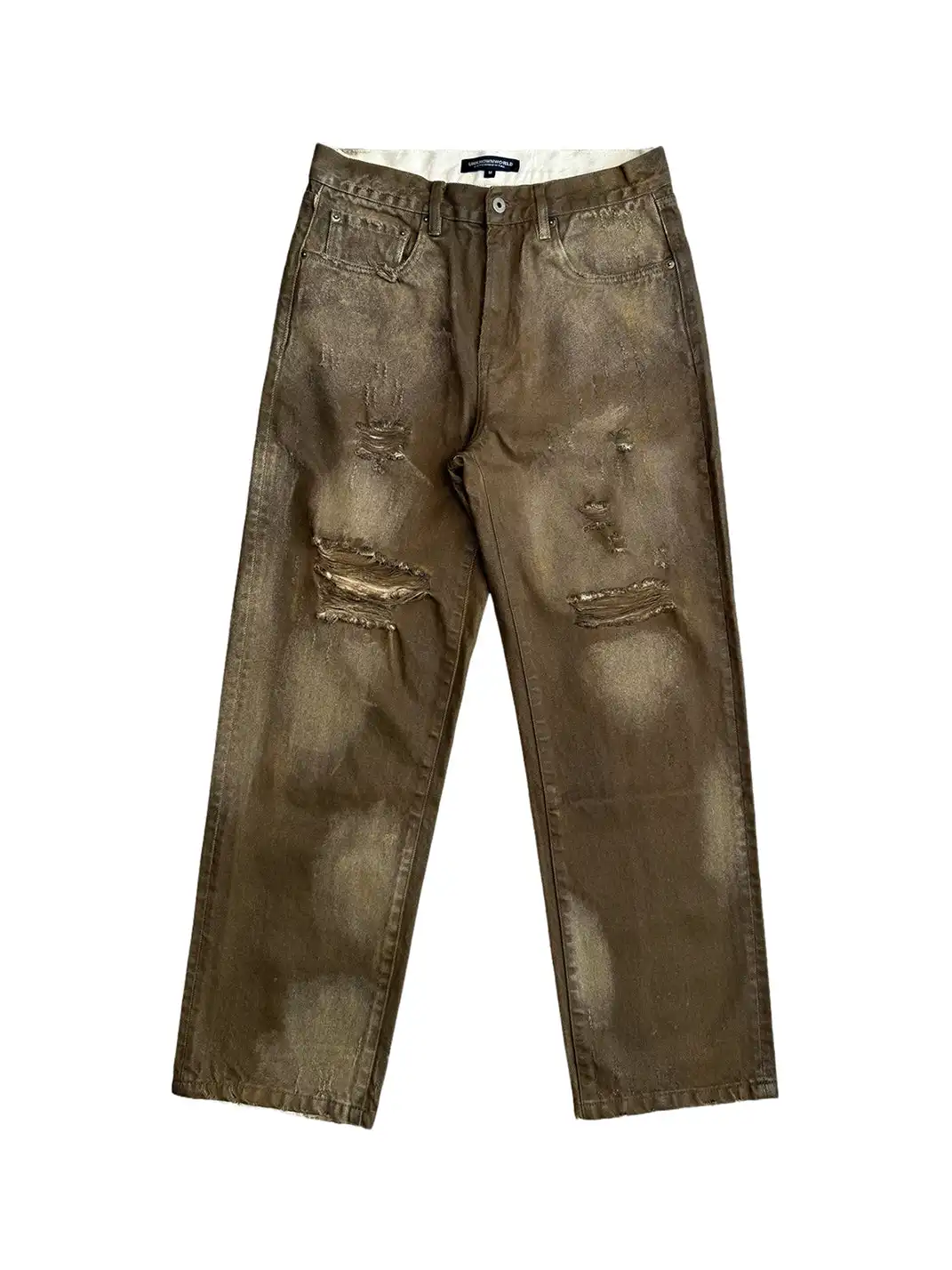 UNKNOWNWORLD | Distressed Mud Dye Jeans