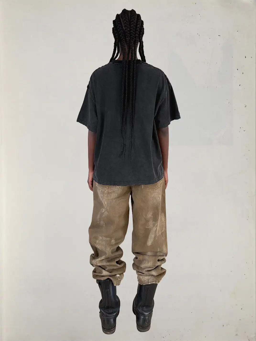 UNKNOWNWORLD | Distressed Mud Dye Jeans